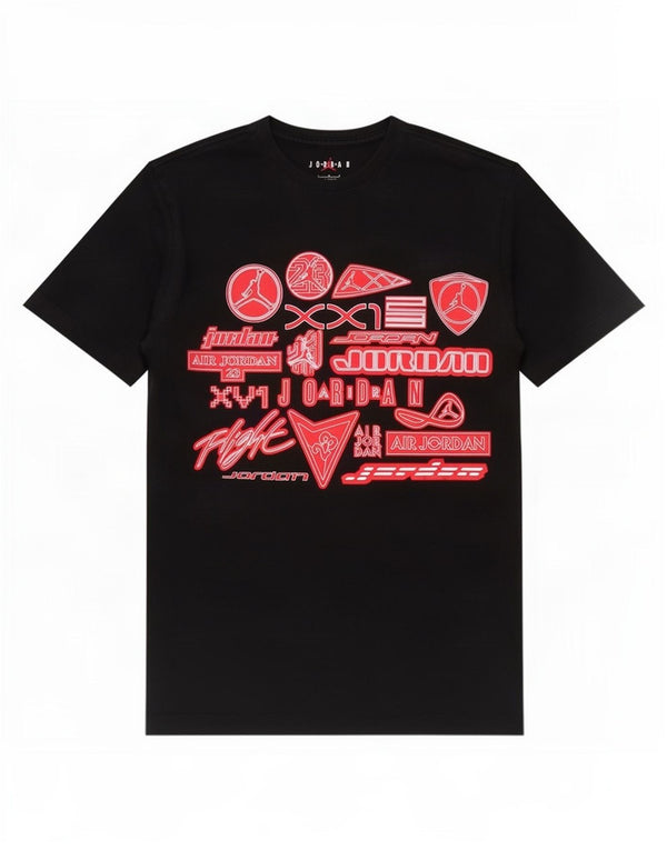 Jordan T-shirt graphique pour homme en coton noir Taille L