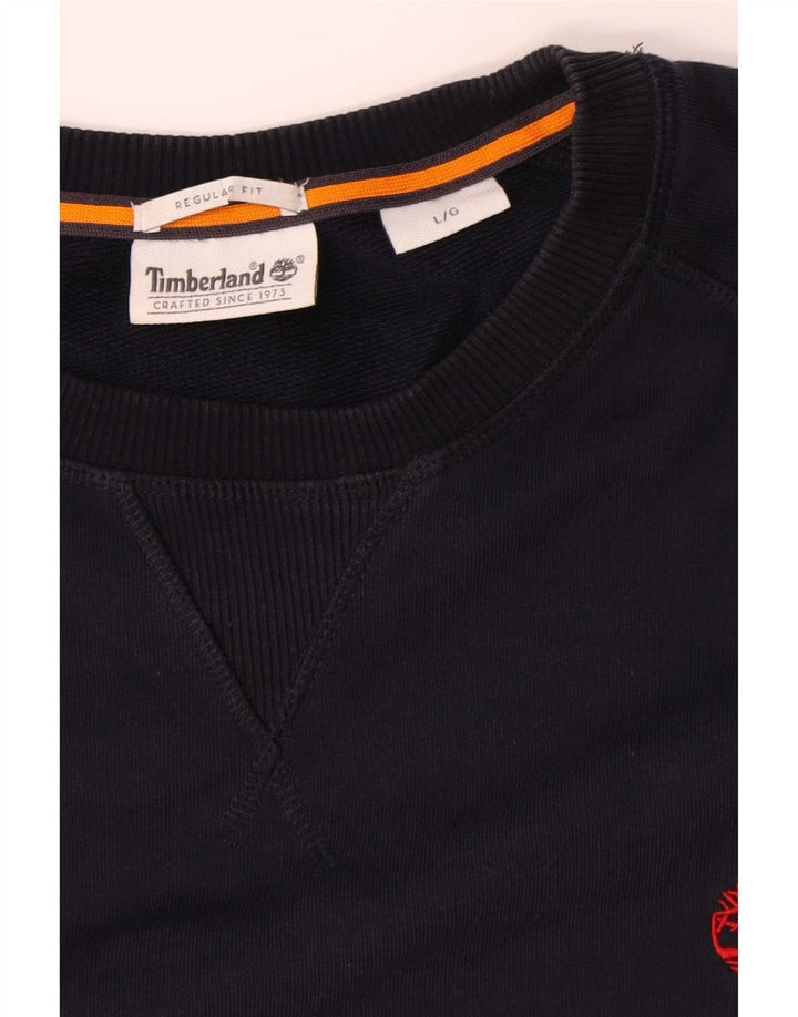 Timberland Mens Regular Fit Sweatshirt Jumper Grand Bleu Marine Coton