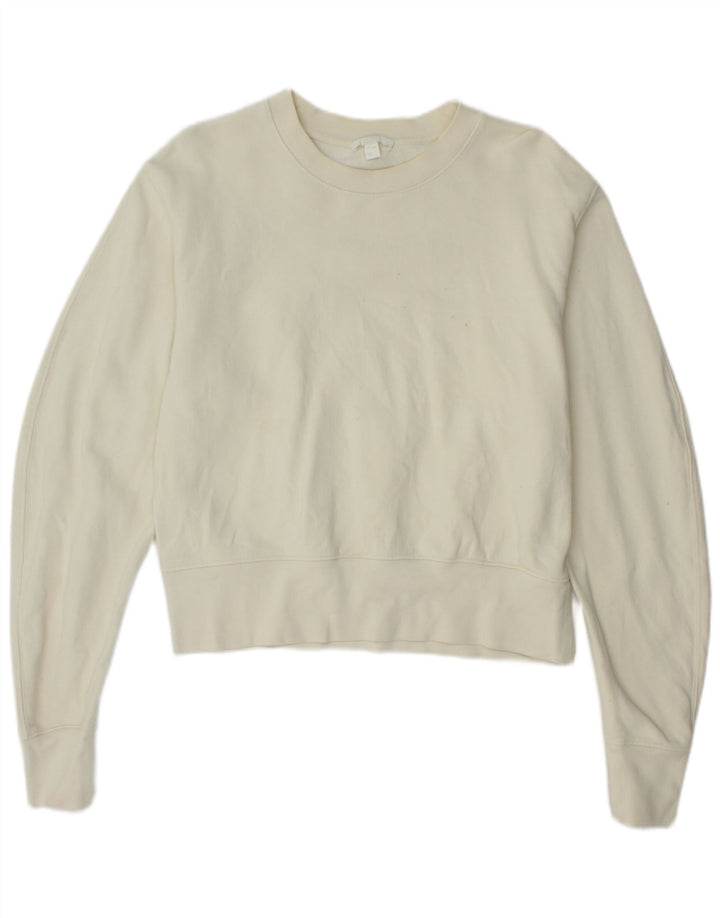 Cos Sweat-shirt surdimensionné pour femme UK 10 Petit coton blanc cassé