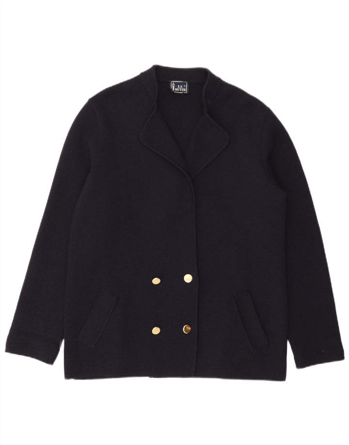 La Butik Pull Cardigan Croisé Femme IT 48 XL Laine Noir
