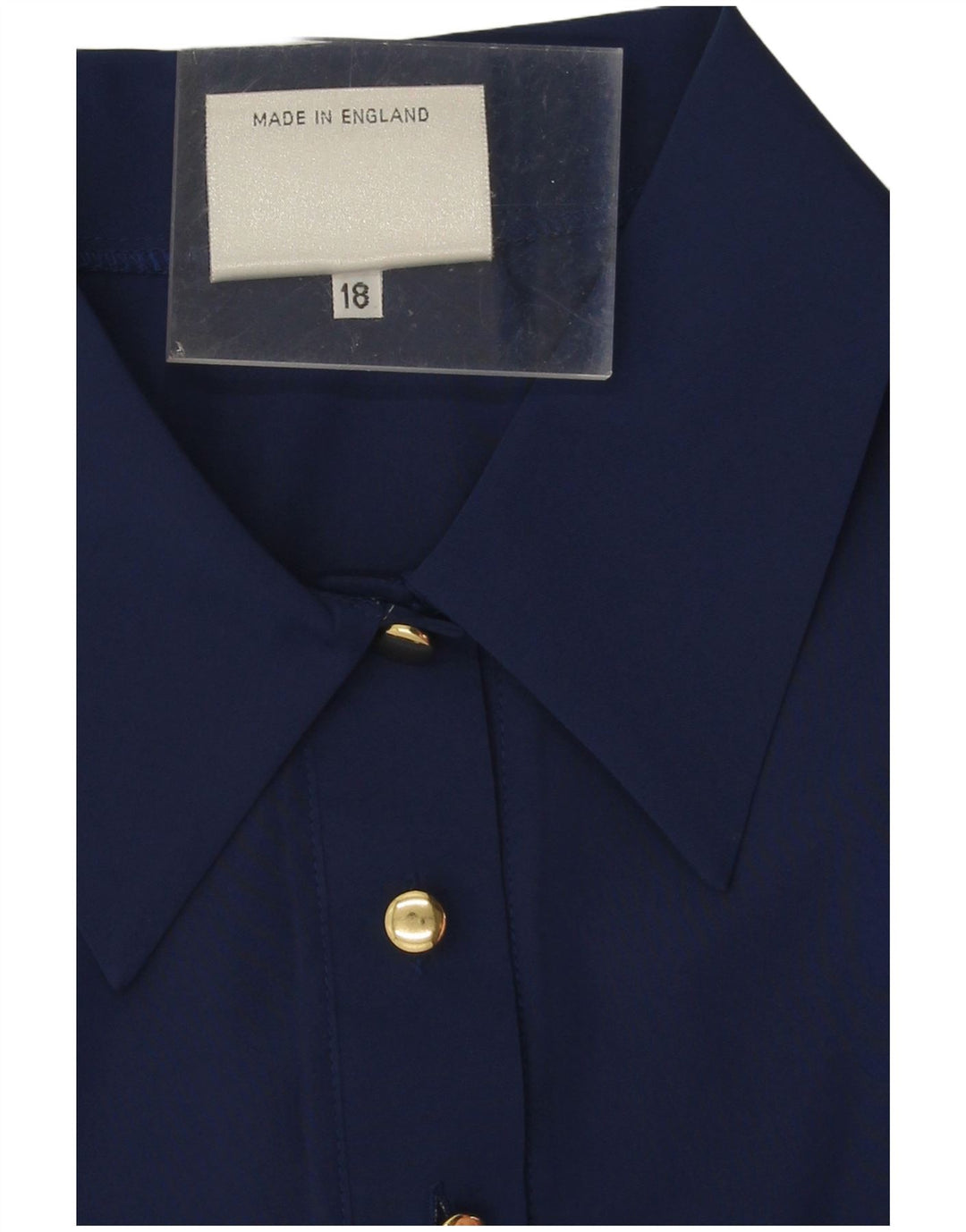 Polo surdimensionné femme vintage UK 18 XL Bleu Marine Polyester