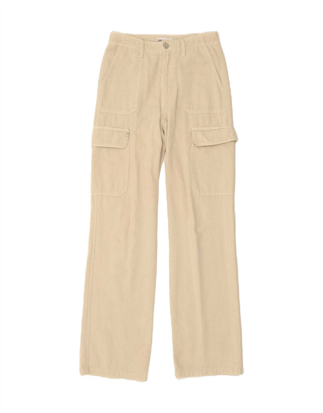 Womens Straight Cargo Trousers EU 34 2XS W24 L31 Vintage Zara and Second-Hand Zara from Messina Hembry 