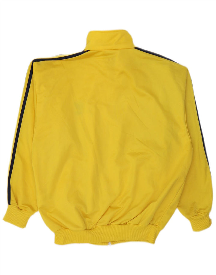 Adidas Veste de survêtement pour homme UK 36/38 Petit Jaune Polyester