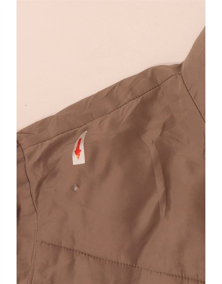 Zara Veste matelassée à capuche surdimensionnée pour femme UK 20 2XL Beige Polyester
