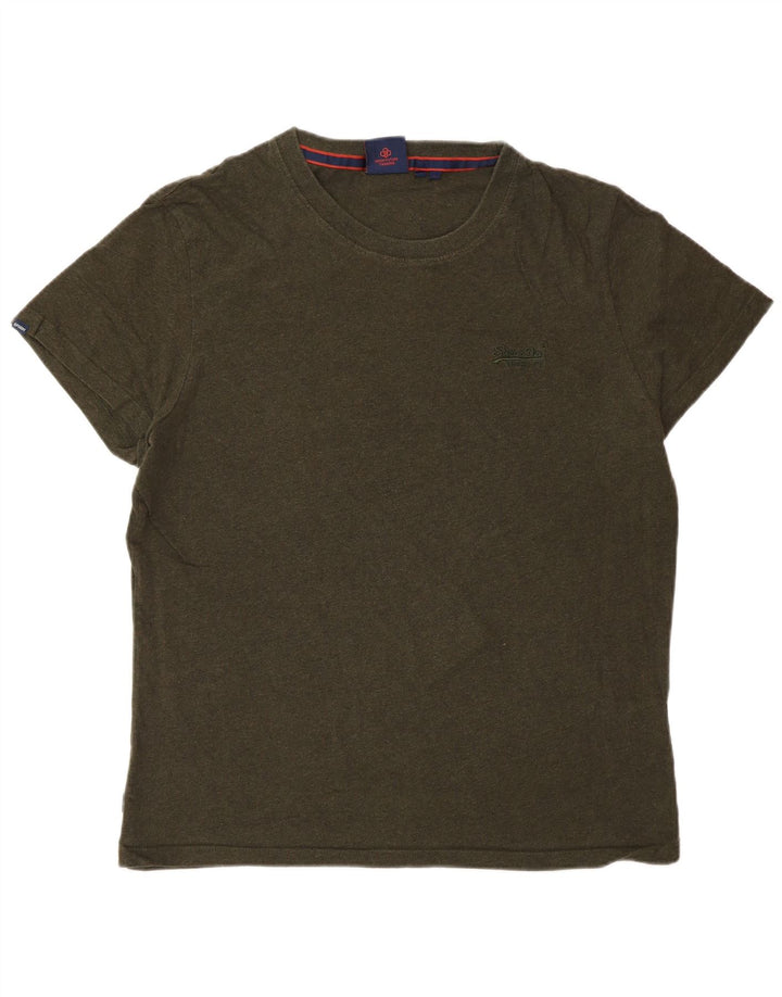 SUPERDRY T-Shirt Homme Top Large Vert Coton