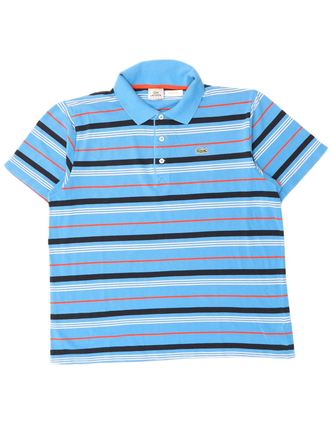 LACOSTE Polo Homme Taille 6 XL Bleu Rayé Coton