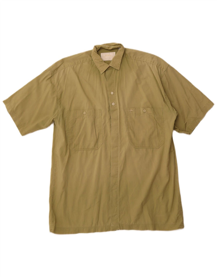 CAMEL ACTIVE Chemise à Manches Courtes Homme Petit Kaki Coton