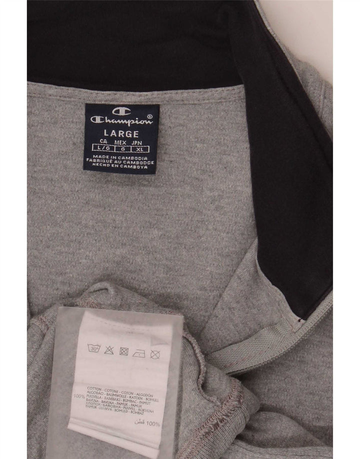 Champion Veste de survêtement pour femme UK 16 Large Gris Coton