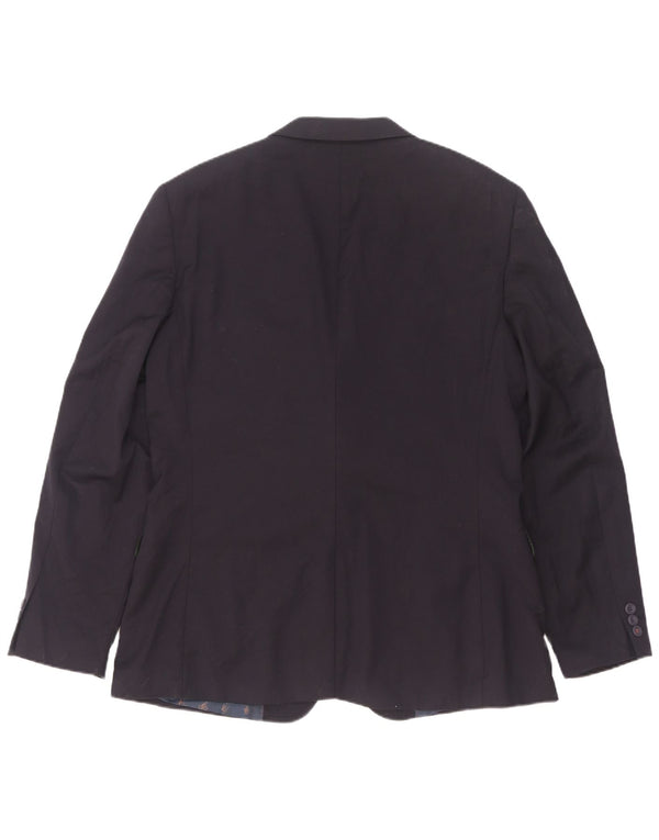 Ted Baker Veste blazer à 2 boutons pour homme Coupe moderne Taille 42 XL Bleu marine Laine