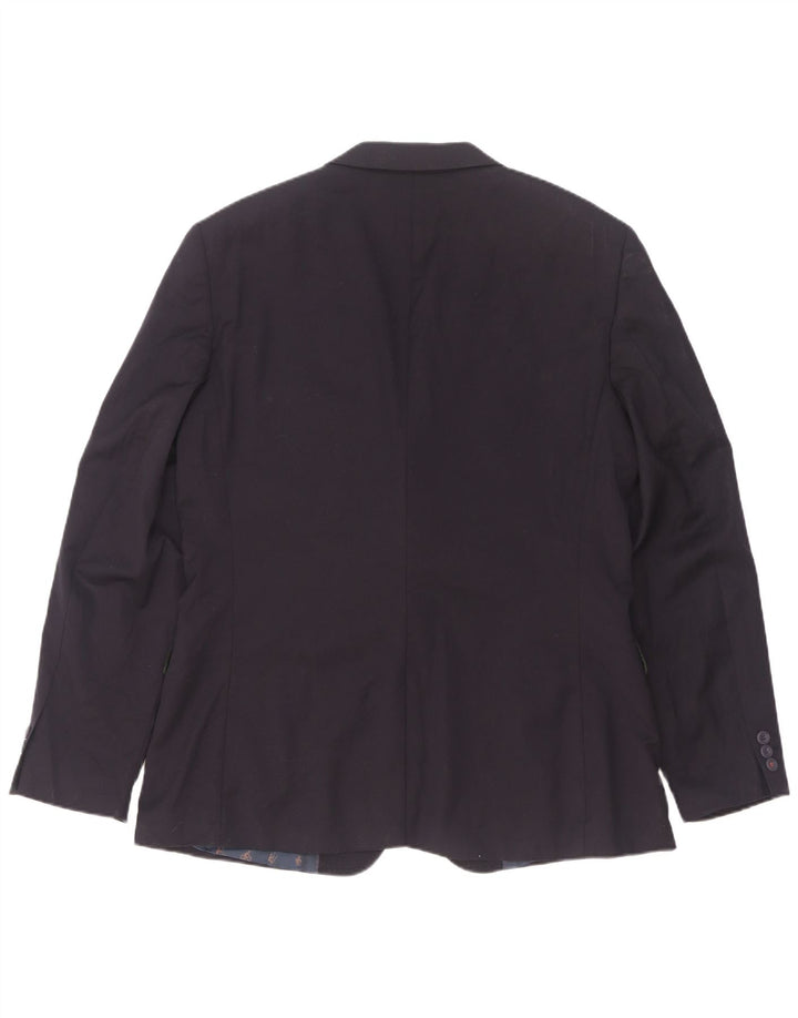 Ted Baker Veste blazer à 2 boutons pour homme Coupe moderne Taille 42 XL Bleu marine Laine