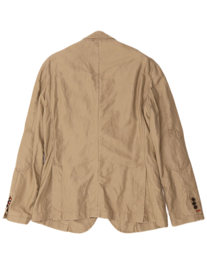Napapijri Veste blazer à 2 boutons pour homme en coton beige moyen UK 38