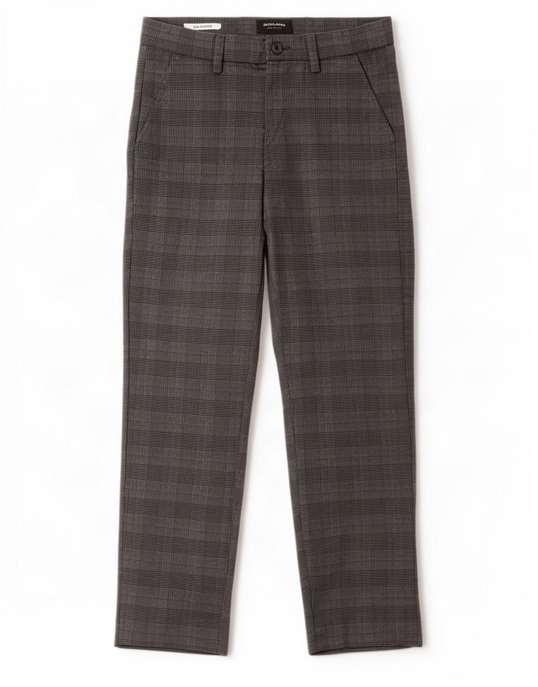 Jack & Jones Pantalon de Costume Marco Slim Homme W28 L30 Gris à Carreaux Polyester