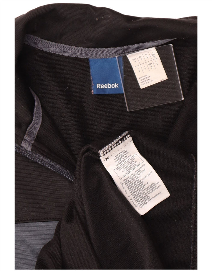 Reebok Veste de survêtement pour homme Petit Noir Polyester Colorblock