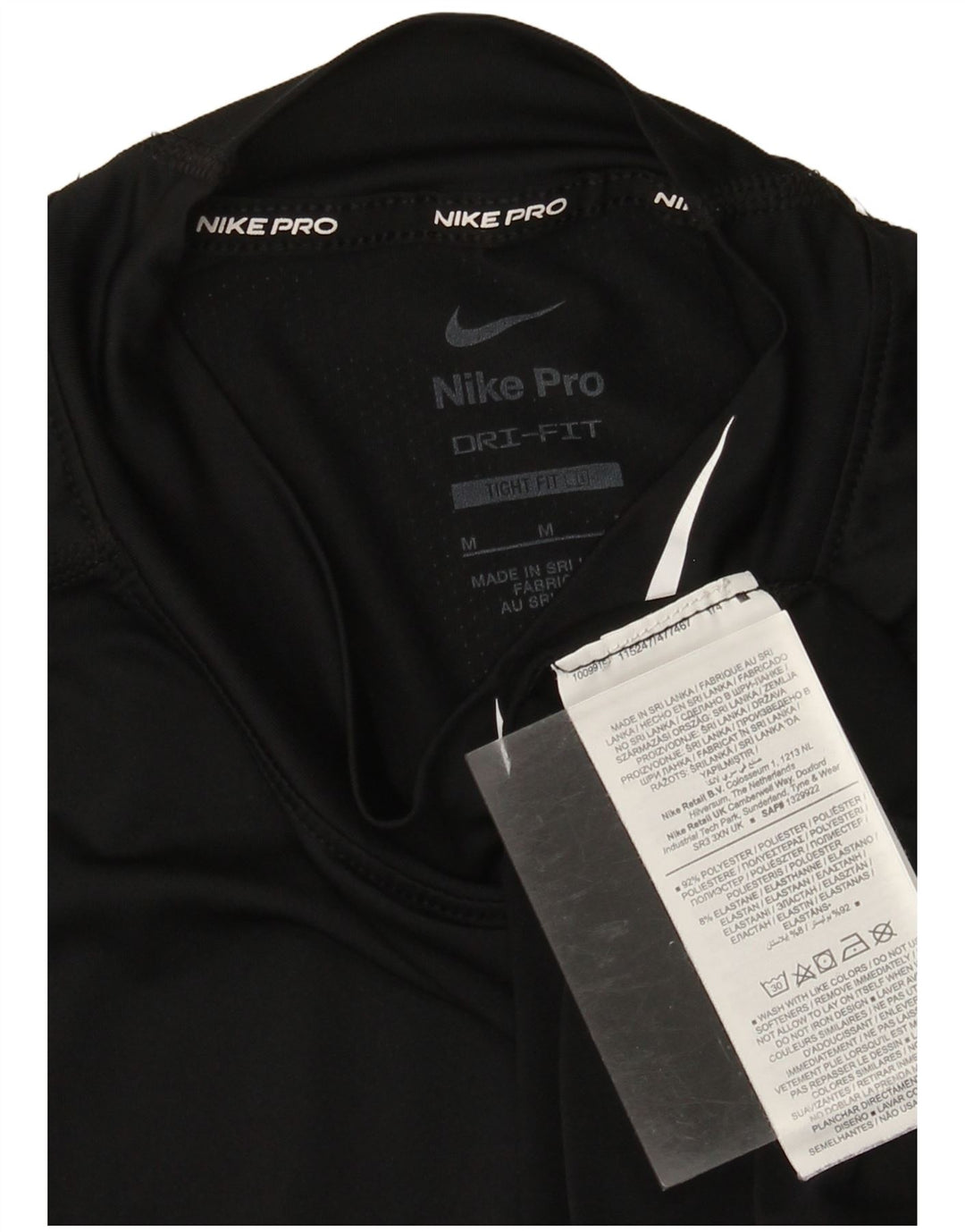 Nike Haut Dri Fit Graphic à manches longues pour homme Noir moyen Polyester
