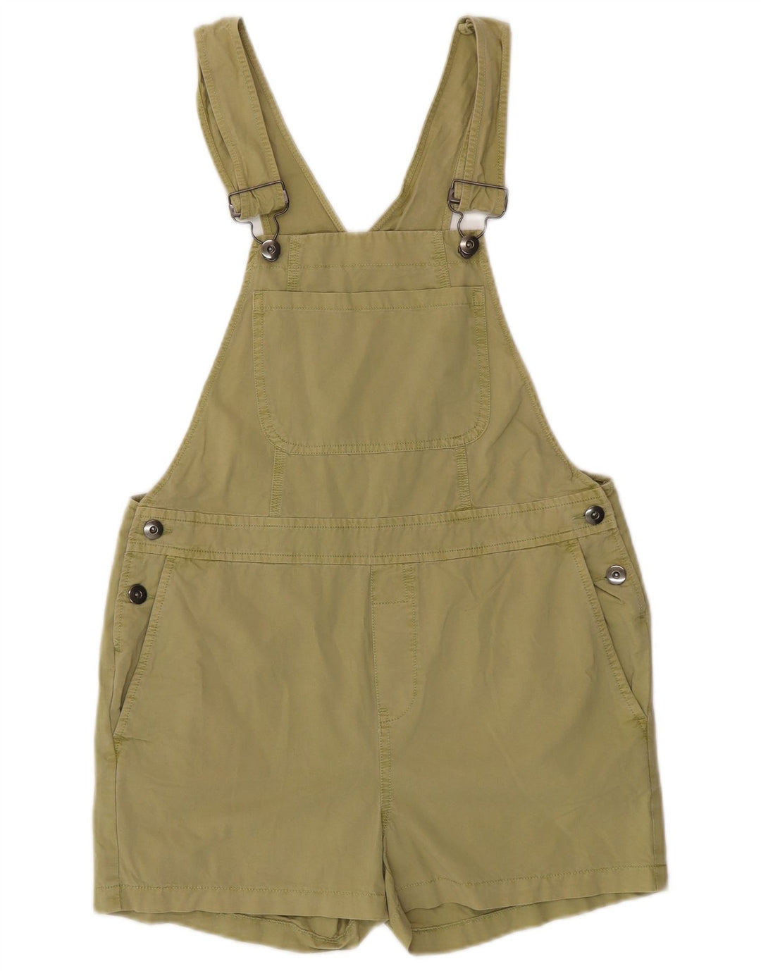 VINTAGE Short Salopette Femme Moyen W34 Coton Vert