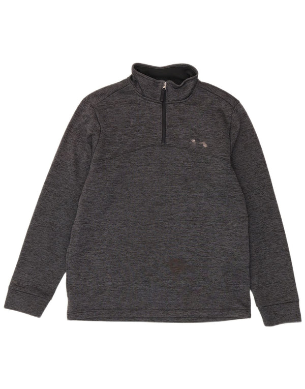 Under Armour Sweat Cold Gear Zip Neck Homme Gris Moyen Moucheté