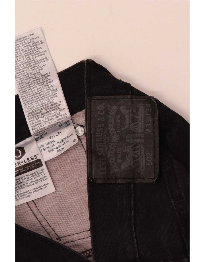Levi's Jean 502 Tapered Homme Noir Coton W33 L34