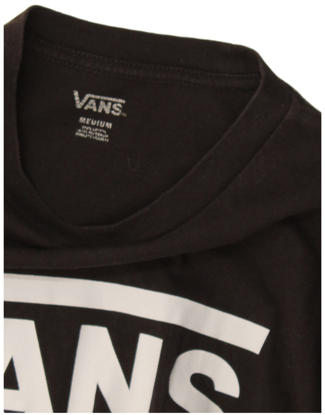 Vans Haut graphique à manches longues pour hommes en coton noir moyen