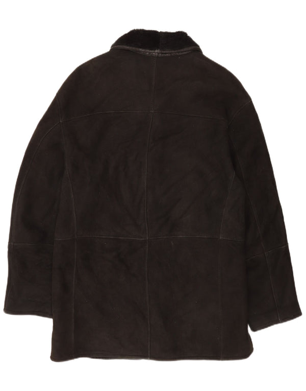 Gimo's Veste en peau de mouton pour homme UK 40 Large Noir