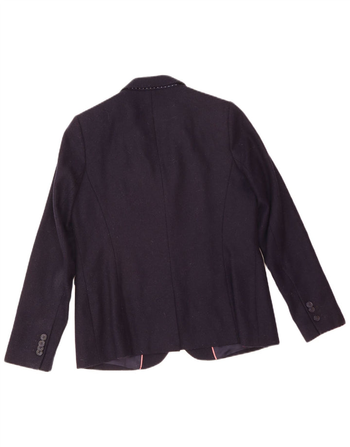 Crew Clothing Veste blazer à 2 boutons pour femme UK 12 en laine bleu marine moyen