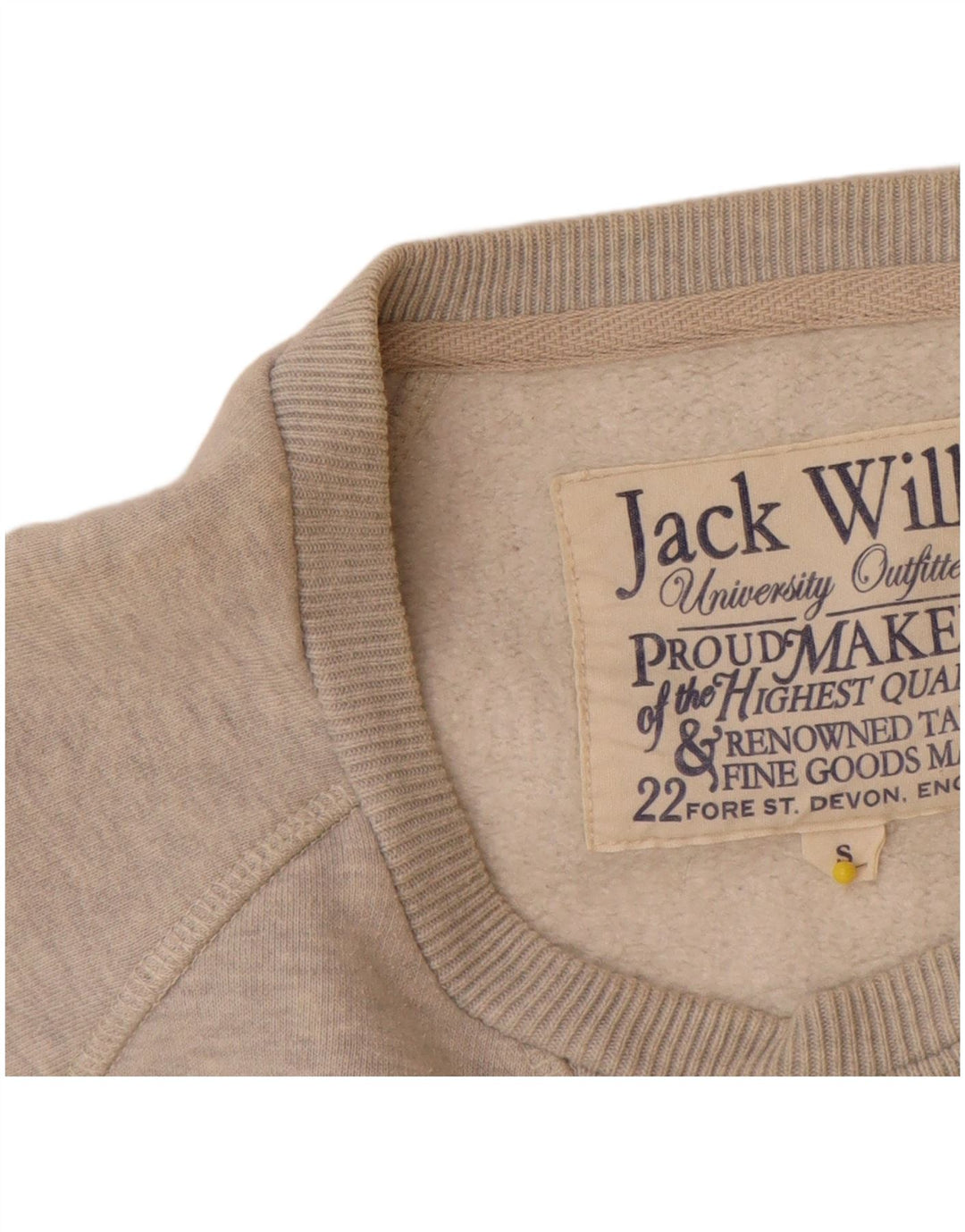 Jack Wills Sweat-shirt graphique pour hommes en coton moucheté petit gris