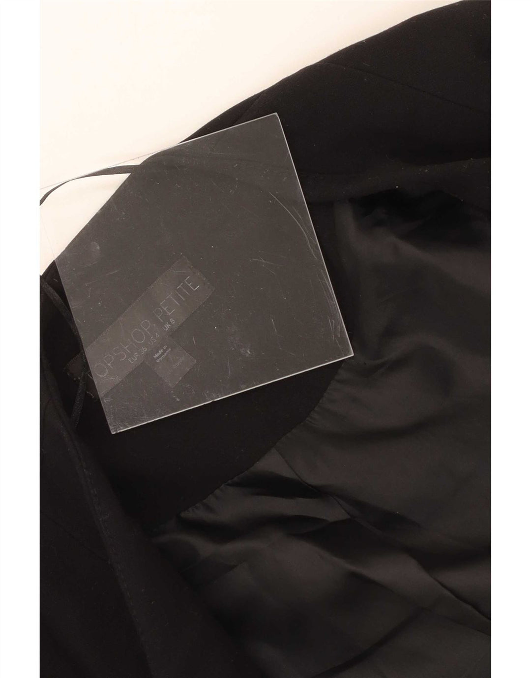 Topshop Veste blazer ouverte pour femme Petite Crop UK 8 Small Noir