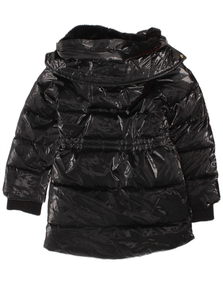 Dkny Manteau rembourré à capuche pour fille 3-4 ans Noir Polyamide