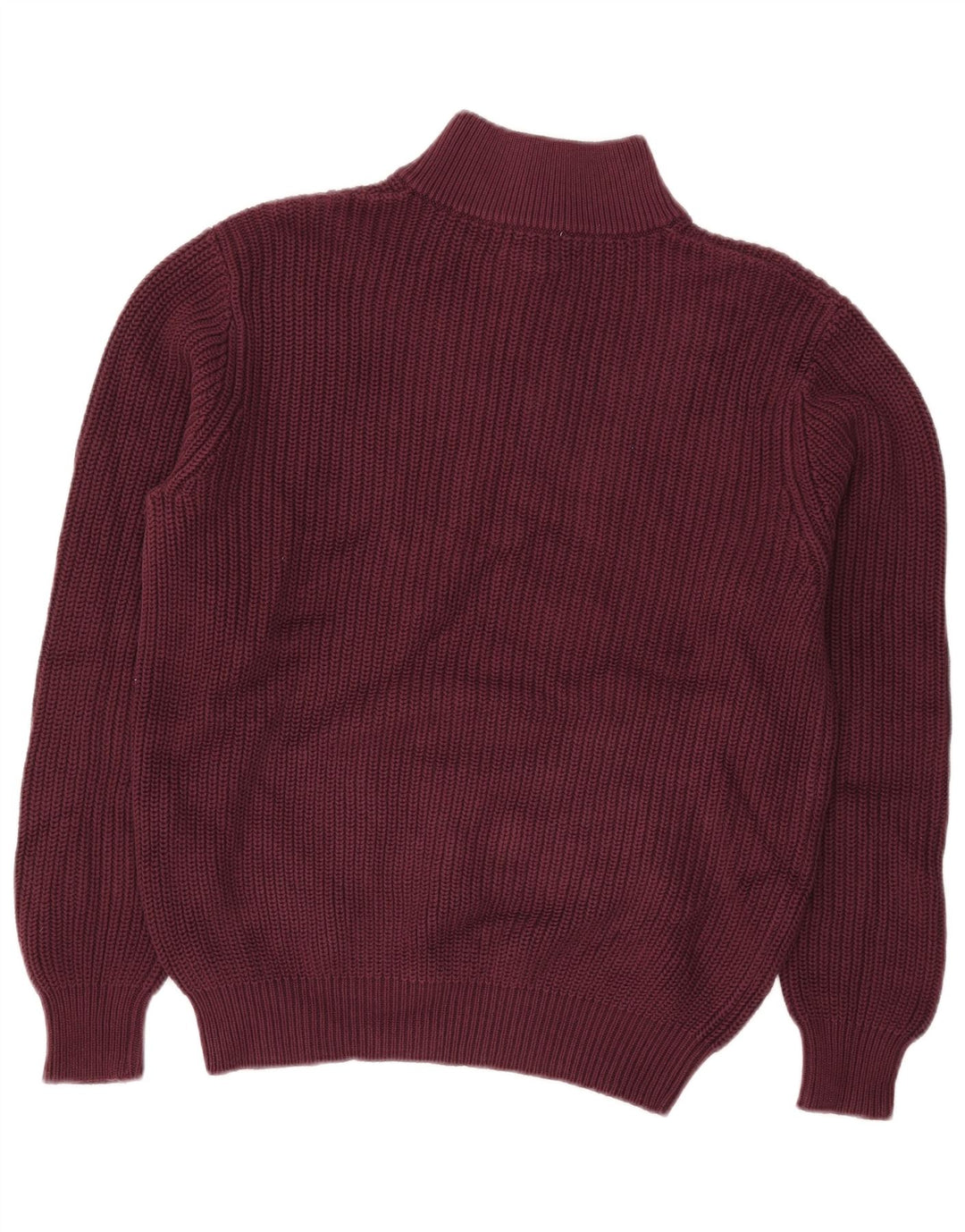 L.L.Bean Pull à col boutonné pour homme en coton bordeaux moyen