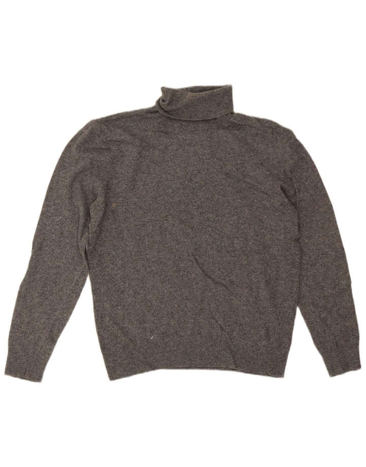Zara Pull col roulé pour femme UK 44 Gris moyen moucheté en polyamide