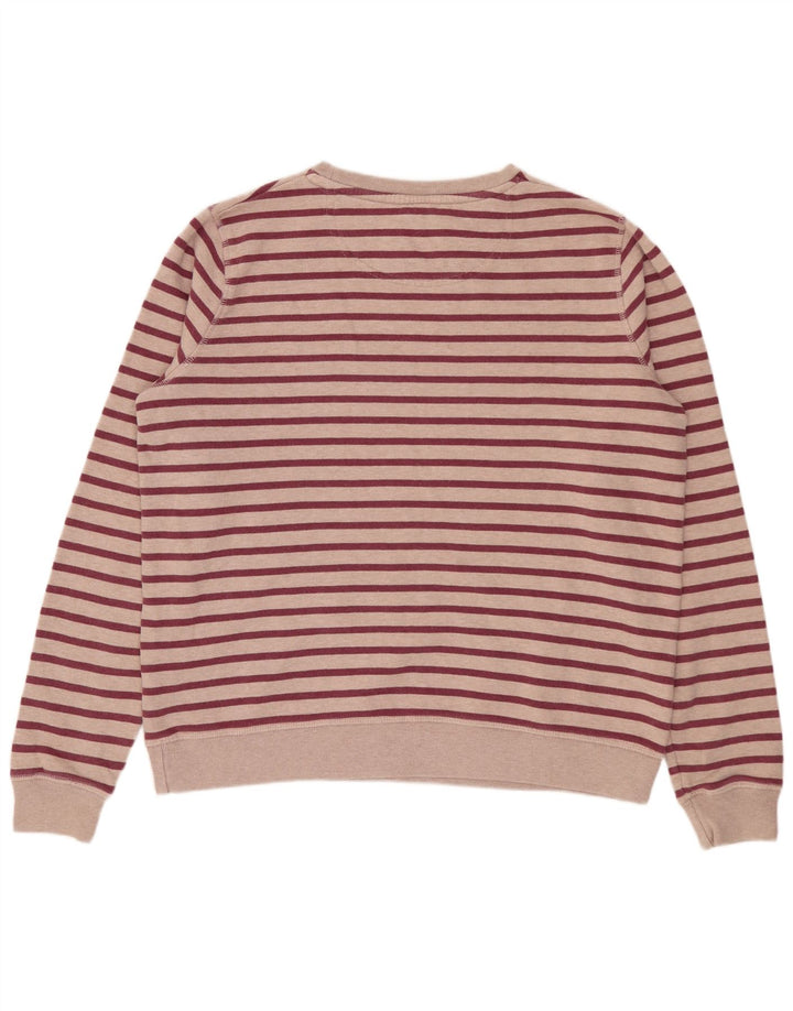 FAT FACE Sweat-shirt surdimensionné pour femme UK 12 Rose moyen rayé