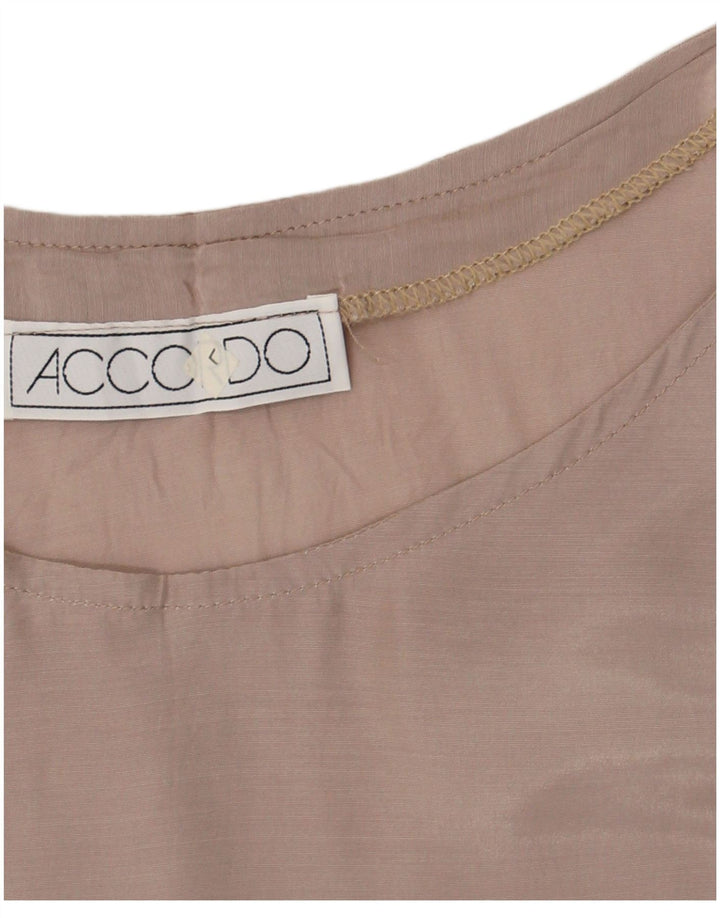 ACCORDO Chemisier sans manches pour femme UK 16 Large Gris