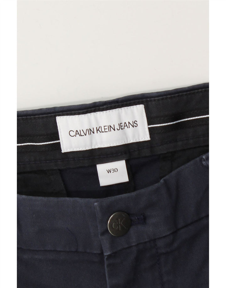 Calvin Klein Short Chino Homme W30 Bleu Marine Moyen Coton