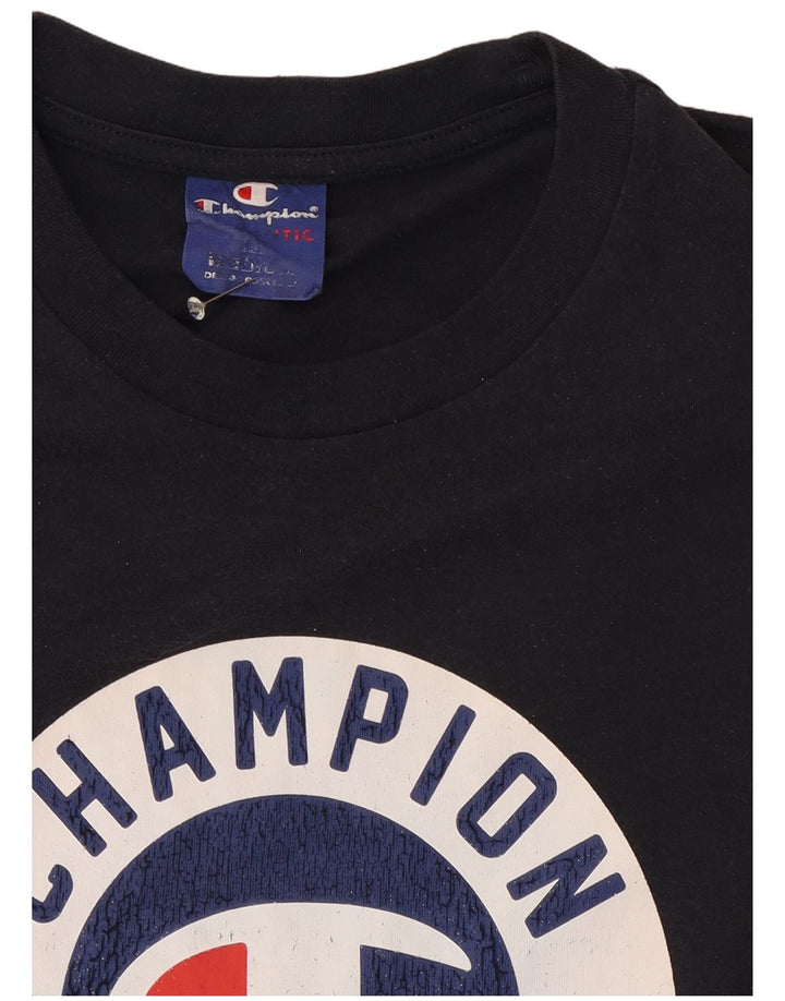 Champion T-Shirt Graphique Homme Bleu Marine Moyen