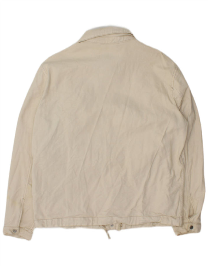 Zara Veste en jean pour homme UK 38 Medium Off White Coton