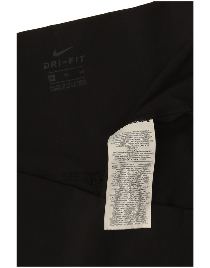 Nike Legging court Dri Fit pour femme UK 18 XL Noir Polyester