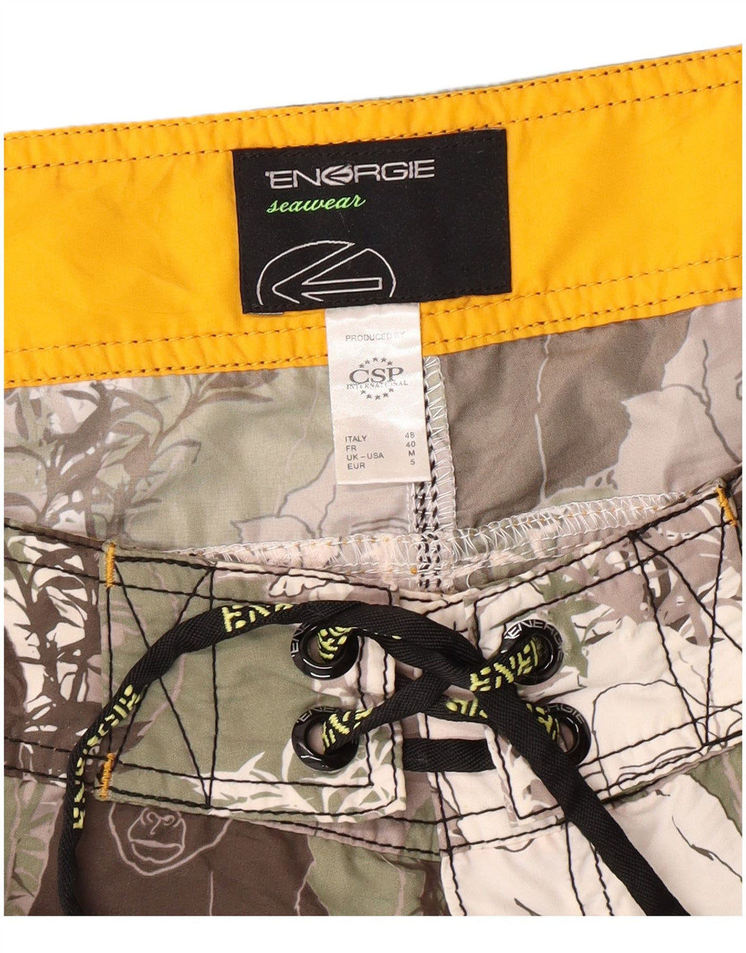 ENERGIE Short de Bain Graphique Homme Moyen Imprimé Animal Multicolore