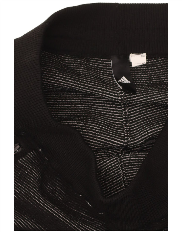 ADIDAS Mens Tracksuit Trousers Joggers Medium  Black Striped