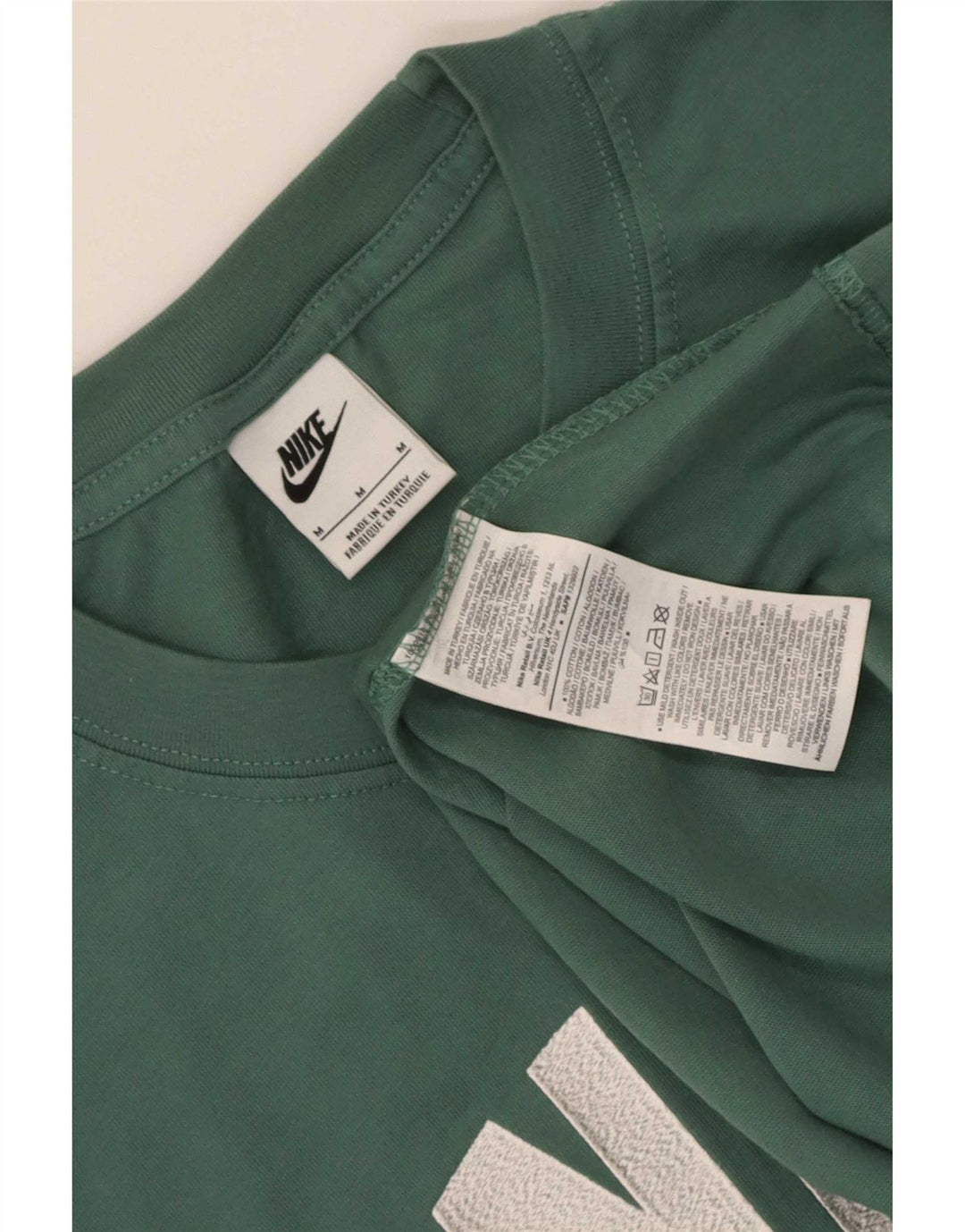 Nike T-shirt graphique en coton color block vert moyen pour homme