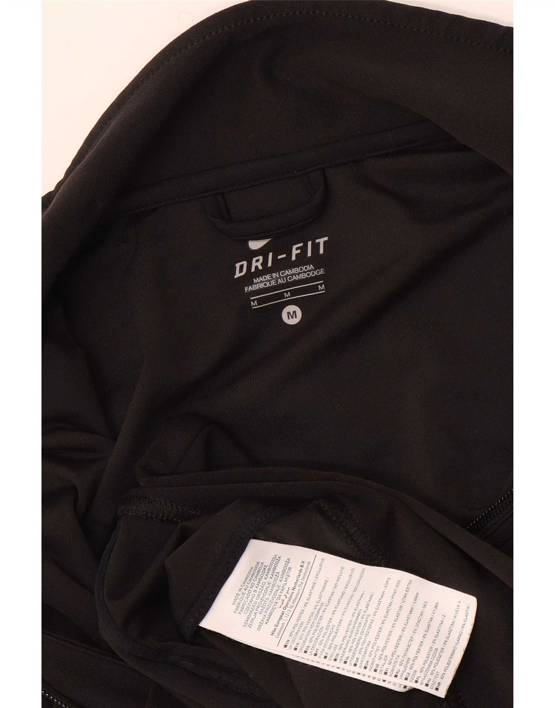 Veste de survêtement graphique Nike pour femme UK 14 Polyester noir moyen