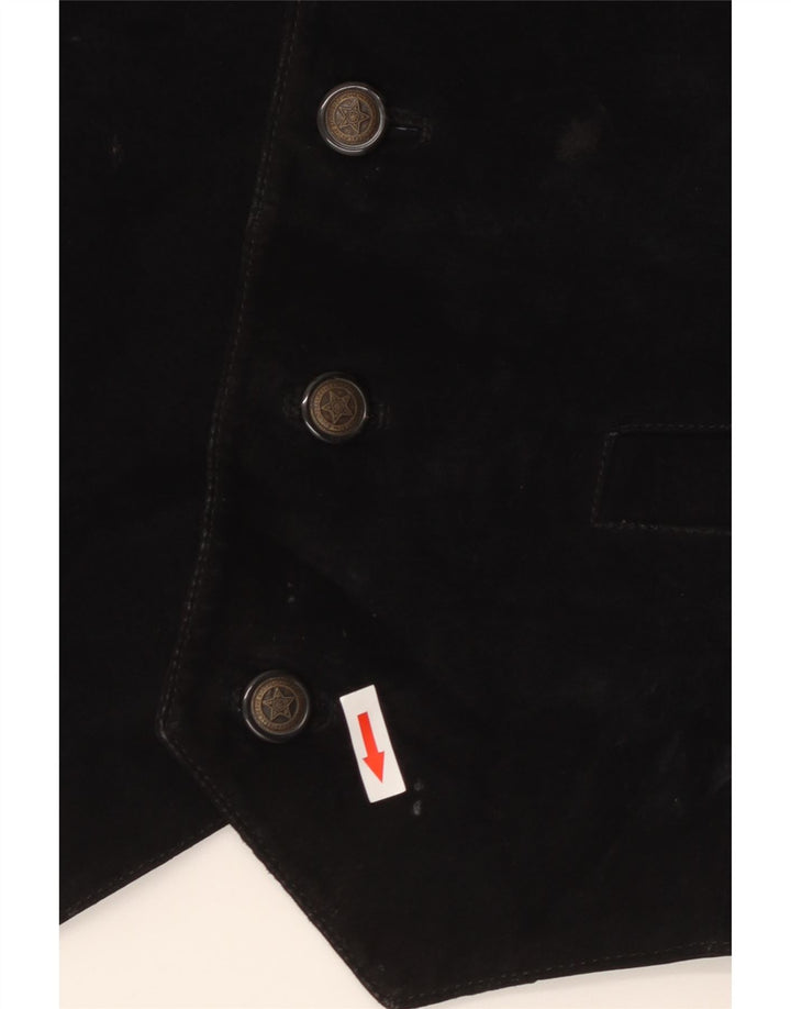 gilet en daim homme vintage IT 54 XL cuir noir