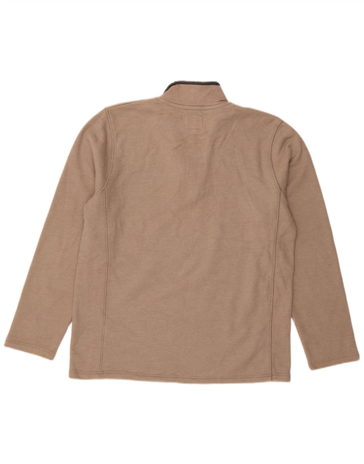 Mountain Warehouse Pull à col zippé pour homme en coton beige moyen