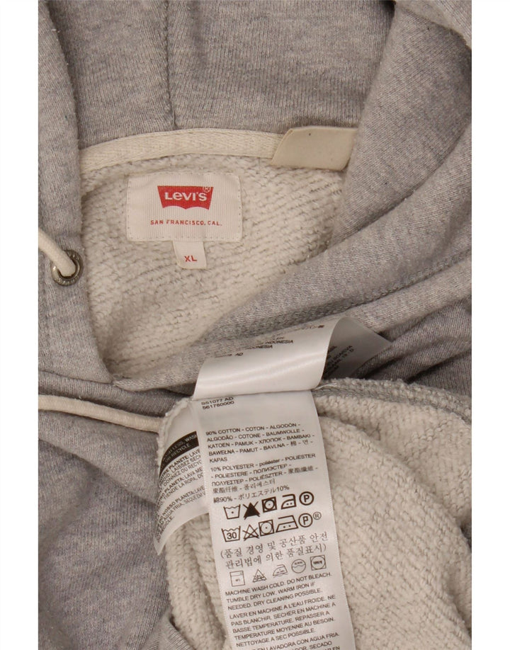Levi's Pull à capuche XL Homme Gris Coton