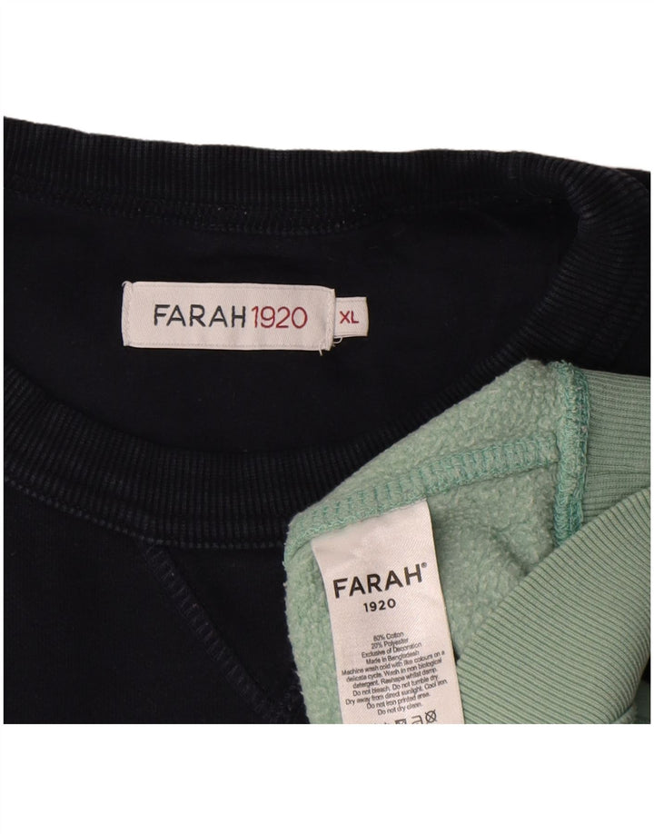 Farah Sweatshirt Jumper XL Multicolore Colourblock Coton Homme