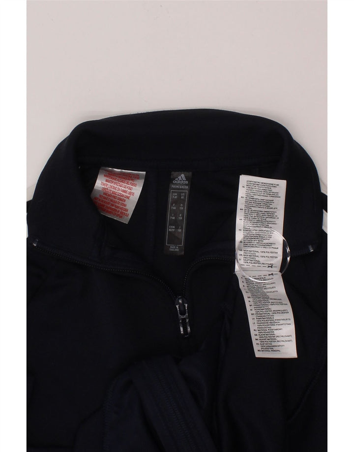 ADIDAS Boys Aeroready Tracksuit Top Jacket 7-8 Years Navy Blue Polyester Vintage Adidas and Second-Hand Adidas from Messina Hembry 
