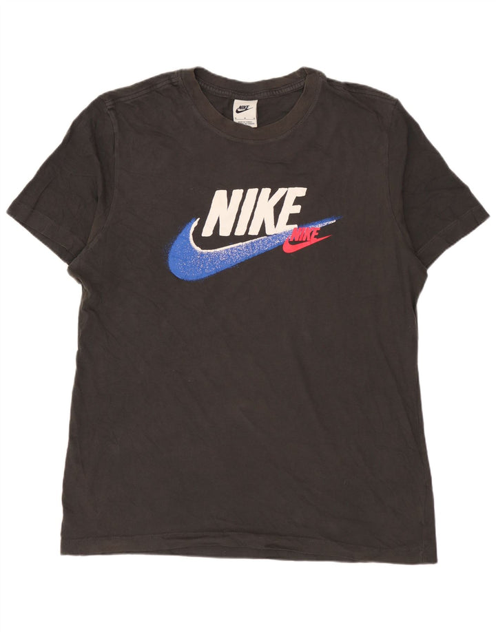 NIKE T-shirt graphique pour homme en coton noir moyen