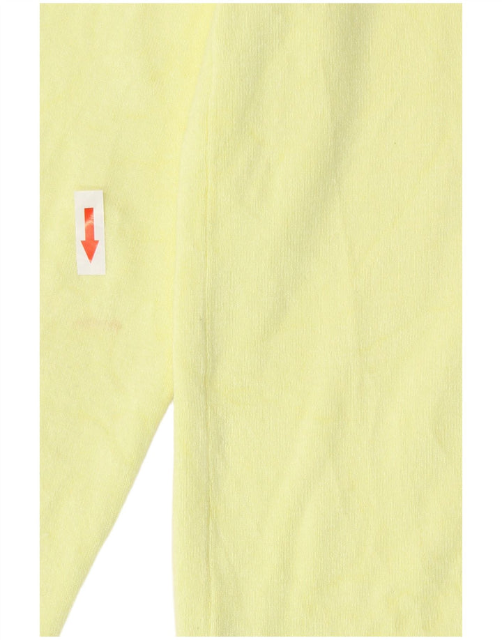Zara Cardigan Femme Pull UK 10 Petite Viscose Jaune