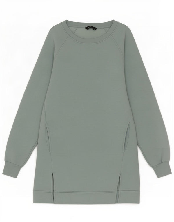 Marks & Spencer Robe pull sweat-shirt à manches longues pour femme UK 6 XS Vert