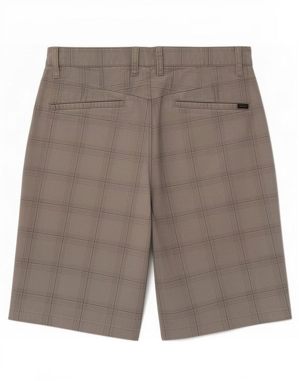 Volcom Short Chino Homme Medium W32 Gris à Carreaux