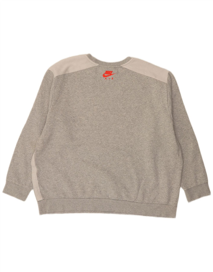 NIKE Sweat-shirt pour homme en coton color block gris 2XL