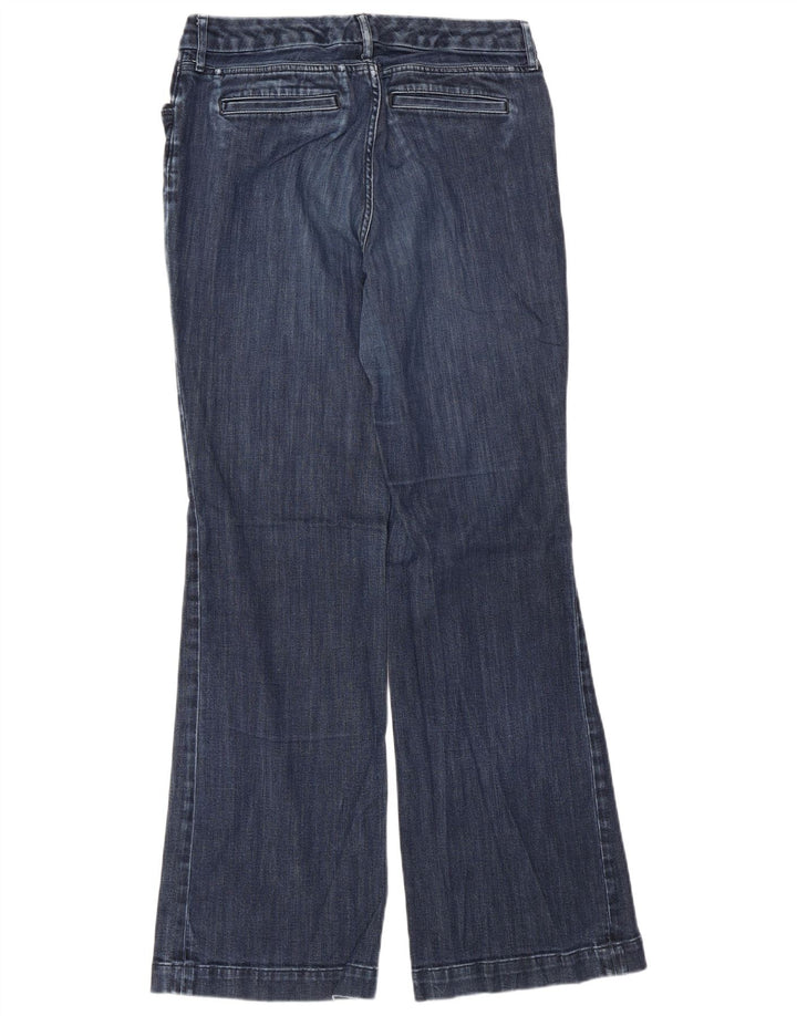 Eddie Bauer Jean bootcut courbé pour femme US 10 Large W32 L31 Bleu marine en coton